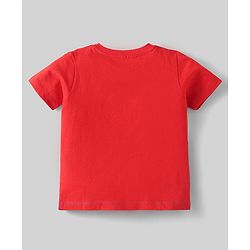 Babyhug Cotton Knit Half Sleeves Striped T-Shirts with Text Print Pack of 3 - Blue & Red