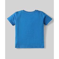 Babyhug Cotton Knit Half Sleeves Striped T-Shirts with Text Print Pack of 3 - Blue & Red