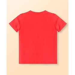 Babyhug Cotton Knit Half Sleeves T-Shirts with Text Print Pack of 3 - White Red & Blue