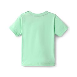 Babyhug Cotton Knit Half Sleeves T-Shirt with Animal Print - Light Green