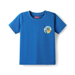 Babyhug Cotton Knit Half Sleeves T-Shirts with Animal Print & Stripes Pack of 3 - Blue Red & White