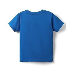 Babyhug Cotton Knit Half Sleeves T-Shirts with Animal Print & Stripes Pack of 3 - Blue Red & White