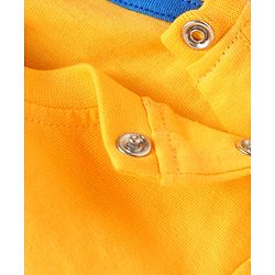 Babyhug Cotton Knit Half Sleeves T-Shirts with Beach Theme Print & Stripes Pack of 3 - Yellow & Blue
