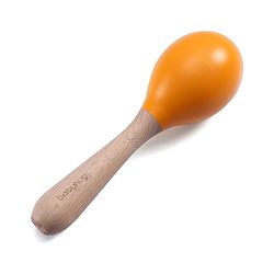 Babyhug Maracas Wooden Rattle Toy Set of 2 for Babies & Toddlers|Sensory Play|Fine Motor Skills & Brain Development|Multicolour|BIS Certified