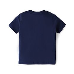 Babyhug Cotton Knit Half Sleeves T-Shirts With Fries & Burger Print Pack of 3 - Navy Blue Blue & Yellow