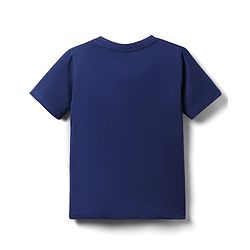Babyhug Cotton Knit Half Sleeves T-Shirt with Text Print - Navy Blue