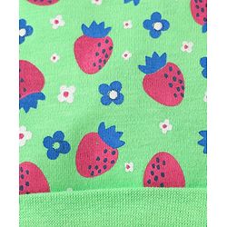 Babyhug 100% Cotton Cap Mittens & Booties Set With Floral & Tropical Theme Print Green - Diameter 14 cm
