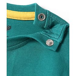 Babyhug Disney Single Jersey Knit Half Sleeves T-Shirt with Donald Duck Graphics - Green