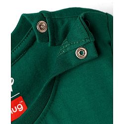 Babyhug Disney Single Jersey Knit Half Sleeve Short Night Suit With Pluto Graphic - Dark Green