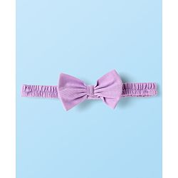 Babyhug Cotton Woven Frill Sleeves Polka Dots Printed Frocks with Bloomer Headbands & Bow Applique Print Pack of 2 - White & Lilac