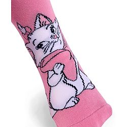 Cute Walk by Babyhug Knit Antibacterial Socks With Aristocats Marie Graphics Pack Of 3 - Pink