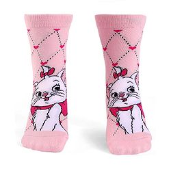 Cute Walk by Babyhug Knit Antibacterial Socks With Aristocats Marie Graphics Pack Of 3 - Pink