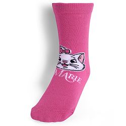 Cute Walk by Babyhug Knit Antibacterial Socks With Aristocats Marie Graphics Pack Of 3 - Pink