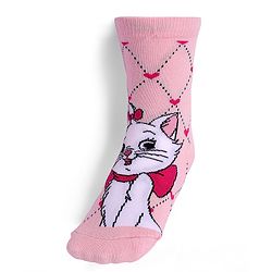 Cute Walk by Babyhug Knit Antibacterial Socks With Aristocats Marie Graphics Pack Of 3 - Pink
