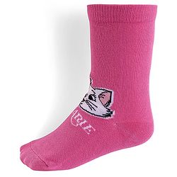Cute Walk by Babyhug Knit Antibacterial Socks With Aristocats Marie Graphics Pack Of 3 - Pink