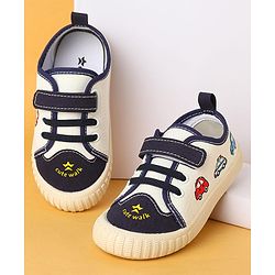 Cute Walk by Babyhug Velcro Closure Casual Shoes with Vehicle Design - Navy Blue