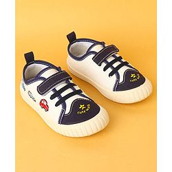 Cute Walk by Babyhug Velcro Closure Casual Shoes with Vehicle Design - Navy Blue