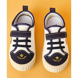 Cute Walk by Babyhug Velcro Closure Casual Shoes with Vehicle Design - Navy Blue