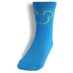 Cute Walk by Babyhug Knit Antibacterial Socks With Mickey Mouse Graphics Pack Of 3 - Blue Black & Yellow