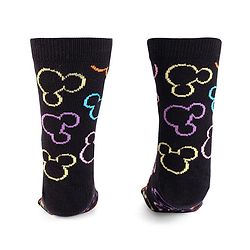 Cute Walk by Babyhug Knit Antibacterial Socks With Mickey Mouse Graphics Pack Of 3 - Blue Black & Yellow