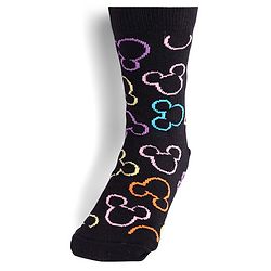 Cute Walk by Babyhug Knit Antibacterial Socks With Mickey Mouse Graphics Pack Of 3 - Blue Black & Yellow