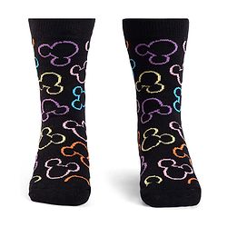 Cute Walk by Babyhug Knit Antibacterial Socks With Mickey Mouse Graphics Pack Of 3 - Blue Black & Yellow