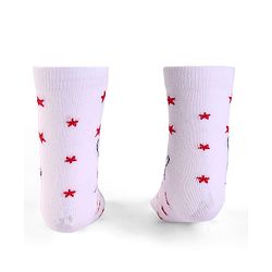 Cute Walk By Babyhug Knit Antibacterial Socks With Mickey Mouse Graphics Pack Of 3 - White & Yellow