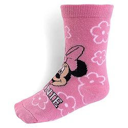 Cute Walk By Babyhug Knit Antibacterial Socks With Minnie Mouse Graphics Pack Of 3 - Yellow Pink & Blue