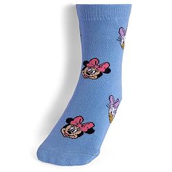 Cute Walk By Babyhug Knit Antibacterial Socks With Minnie Mouse Graphics Pack Of 3 - Yellow Pink & Blue