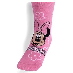 Cute Walk By Babyhug Knit Antibacterial Socks With Minnie Mouse Graphics Pack Of 3 - Yellow Pink & Blue