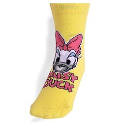 Cute Walk By Babyhug Knit Antibacterial Socks With Minnie Mouse Graphics Pack Of 3 - Yellow Pink & Blue