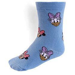 Cute Walk By Babyhug Knit Antibacterial Socks With Minnie Mouse Graphics Pack Of 3 - Yellow Pink & Blue