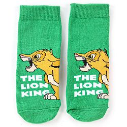 Cute Walk by Babyhug Disney Knit Ankle Length Antibacterial Socks With Lion King Graphics Pack Of 3 - Green Yellow & Blue