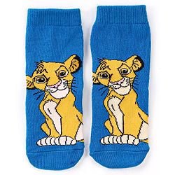 Cute Walk by Babyhug Disney Knit Ankle Length Antibacterial Socks With Lion King Graphics Pack Of 3 - Green Yellow & Blue