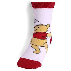 Cute Walk By Babyhug Knit Antibacterial Socks With Winnie The Pooh Graphics Pack Of 3 - Yellow & White