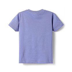 Babyhug Cotton Knit Half Sleeves T-Shirt with Team Awesome  Print - Purple