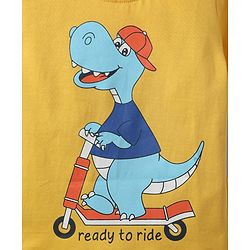 Babyhug Cotton Knit Half Sleeves T-Shirts with Skating Print Pack of 3 - Yellow Orange & Grey