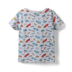 Babyhug Cotton Knit Half Sleeves T-Shirts with Skating Print Pack of 3 - Yellow Orange & Grey