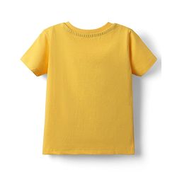 Babyhug Cotton Knit Half Sleeves T-Shirts with Skating Print Pack of 3 - Yellow Orange & Grey
