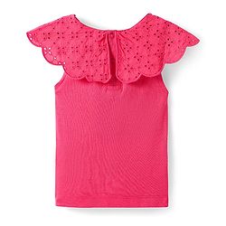 Babyhug Cotton Knit Cap Sleeves Top & Skirt With Floral Print - Dark Pink