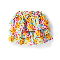 Babyhug Cotton Knit Cap Sleeves Top & Skirt With Floral Print - Dark Pink
