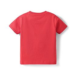 Babyhug Cotton  Knit Half Sleeves T-Shirt With Nautical Text Print - Red