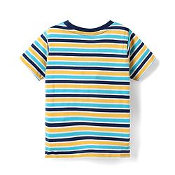 Babyhug Cotton Knit Half Sleeves T-Shirts with Tropical Theme Print & Stripes Pack of 3 - Navy & Aqua Blue