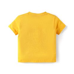 Babyhug Cotton Knit Half Sleeves T-Shirts with Text Print & Stripes Pack of 3 - Yellow Blue & White