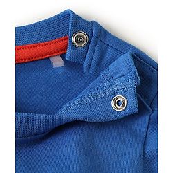 Babyhug Cotton Knit Half Sleeves T-Shirts with Text Print & Stripes Pack of 3 - Yellow Blue & White