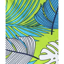 Babyhug Cotton Knit Half Sleeves Polo T-Shirt With Leaves Print - Green & Blue
