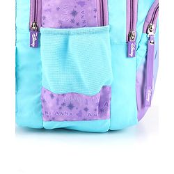 Babyhug Disney Frozen Tic-Tac-Toe School Backpack|2 Main Compartments, 2 Front Pockets, 2 side Bottle Pockets|Water Resistant|Long lasting and Durable Zippers | Comfortable back cushioning | For School, Travel and Outdoors|Lavender- 15.8 inches