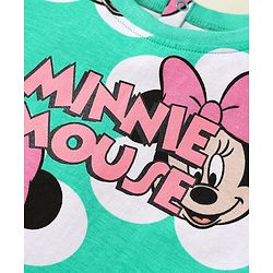 Babyhug Disney Single Jersey Knit Half Sleeves Oversized T-Shirts with Minnie Mouse Family Graphics Pack of 3 - Orange Pink & Mint