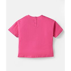 Babyhug Disney Single Jersey Knit Half Sleeves Oversized T-Shirts with Minnie Mouse Family Graphics Pack of 3 - Orange Pink & Mint