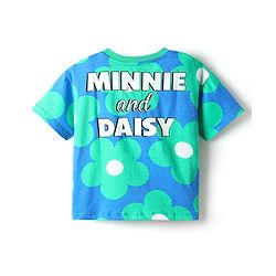 Babyhug Disney Single Jersey Knit Half Sleeves T-Shirt & Short Set With Front & Back Minnie Mouse Print - Sea Green